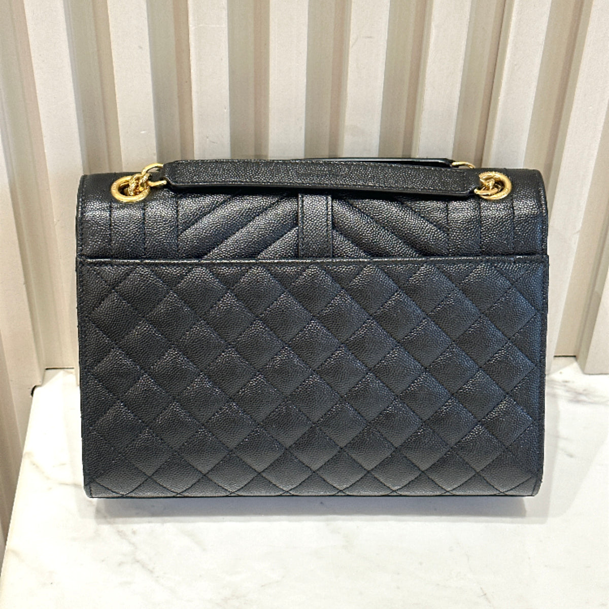 YSL Envelope Medium in Black GHW