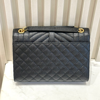 YSL Envelope Medium in Black GHW