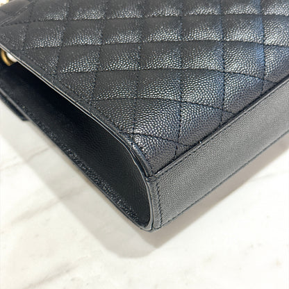 YSL Envelope Medium in Black GHW