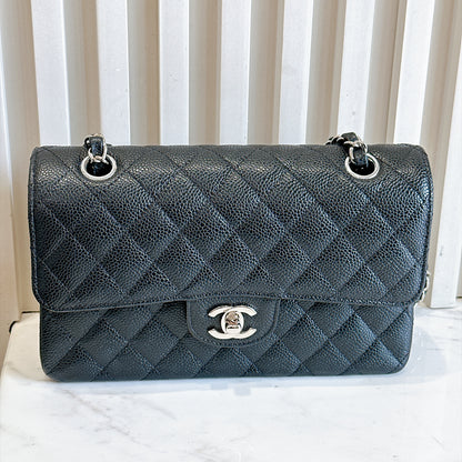 Chanel Classic Flap Small in Black Caviar SHW