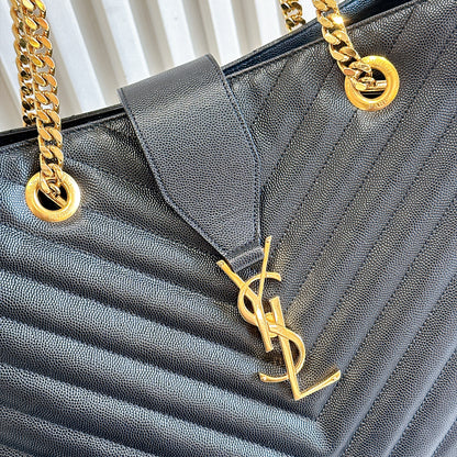 YSL Cassandre Tote in Black GHW
