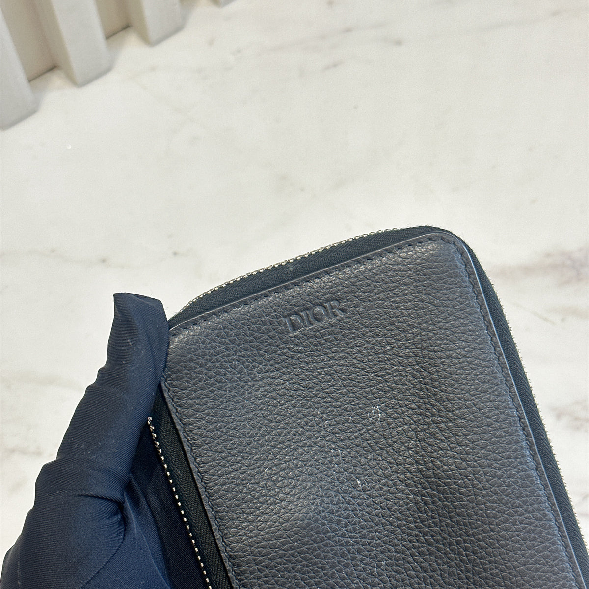 Dior Saddle Maxi in Black Grained Calf Leather