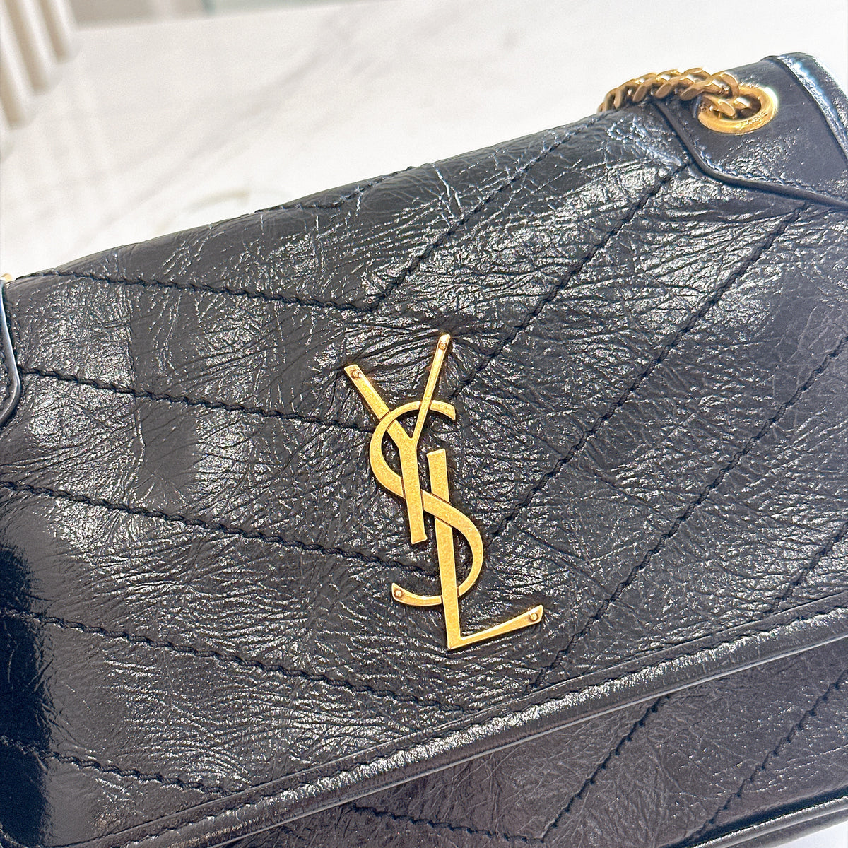 YSL Niki Baby in Black