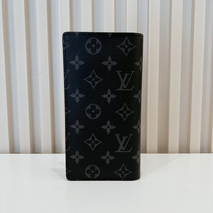 LV Brazza Wallet in Monogram Eclipse