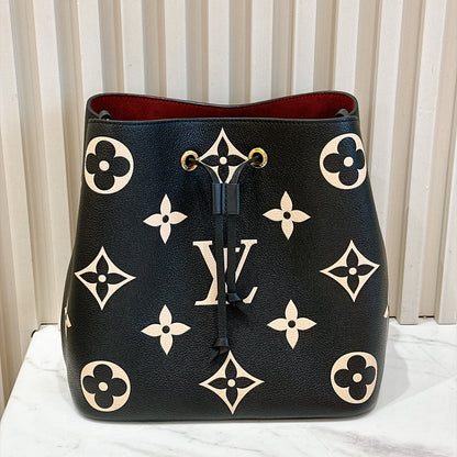 LV Neo Noe MM Bicolour In Black / Creme