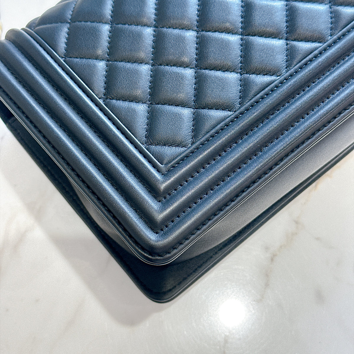 Chanel Boy Old Medium in Black Lambskin