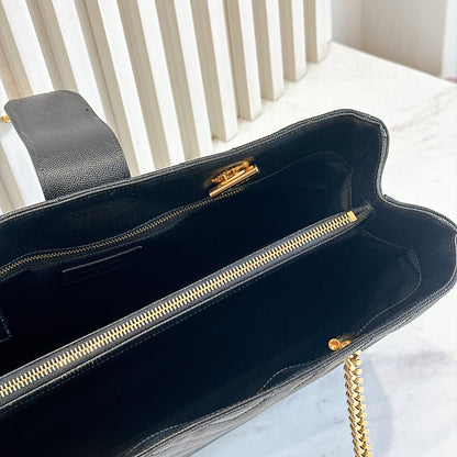 YSL Cassandre Tote in Black GHW