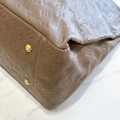LV Artsy MM Monogram Empreinte Leather in Terre