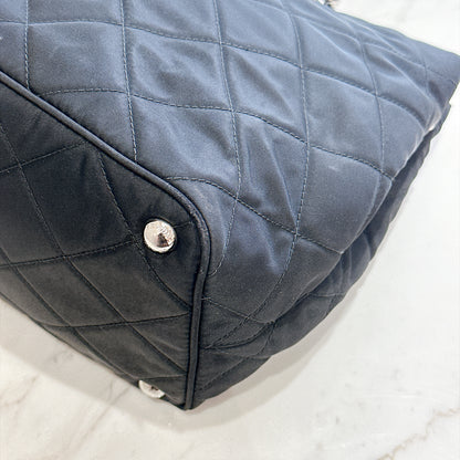Prada Quilted Tessuto Nylon Chain Shoulder Tote