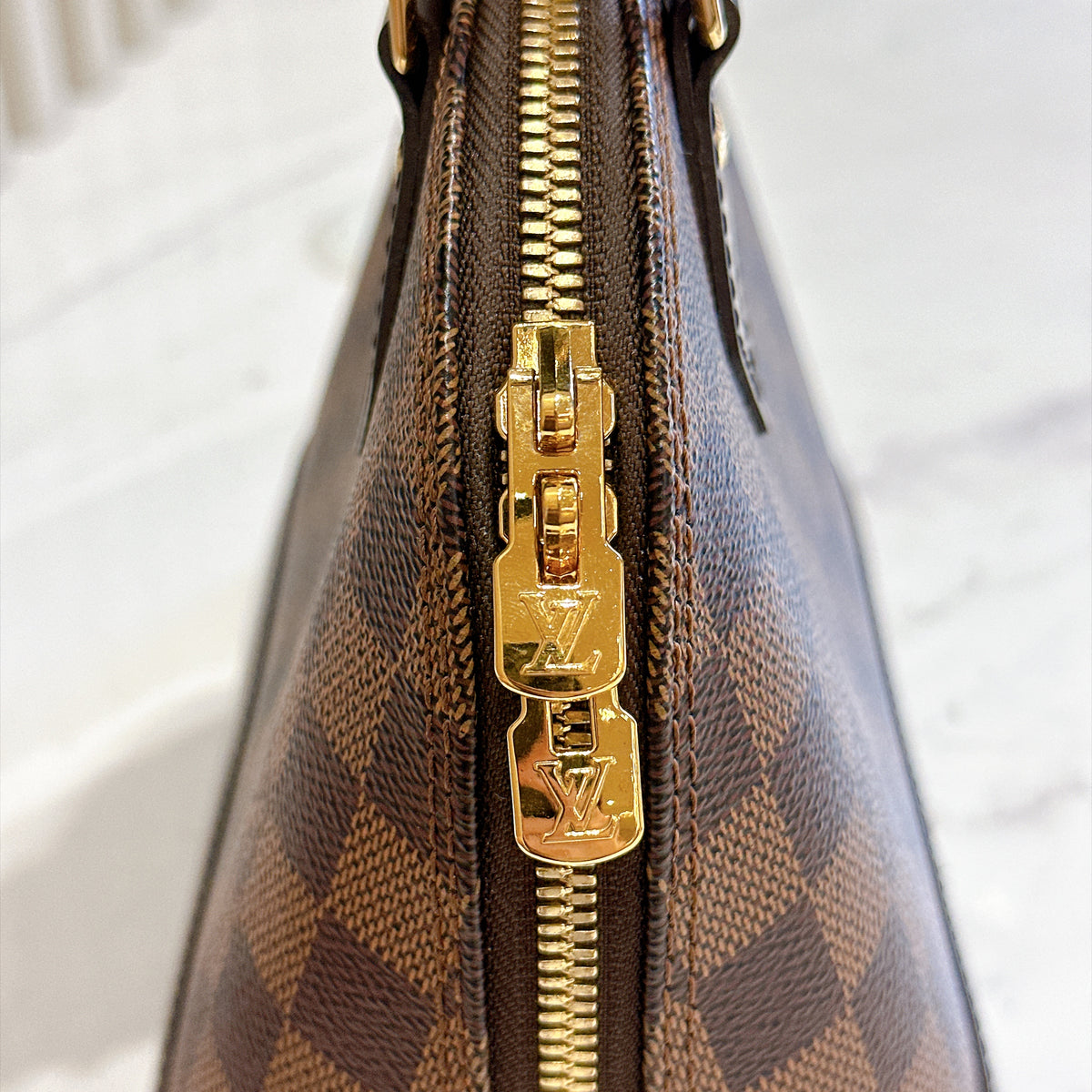 LV Alma BB Damier Ebene Braided