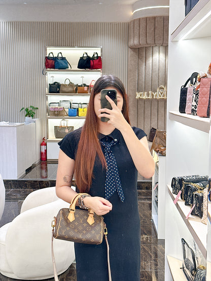 LV Monogram Speedy 20 in Beige Strap