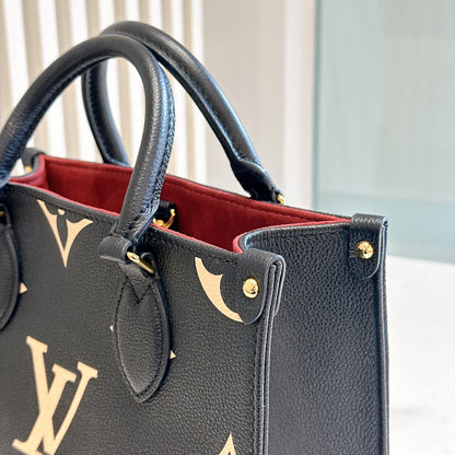 LV On The Go PM in Black/Creme