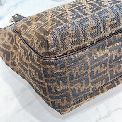 Fendi Zucca Print Canvas and Leather Tote / Chef Bag