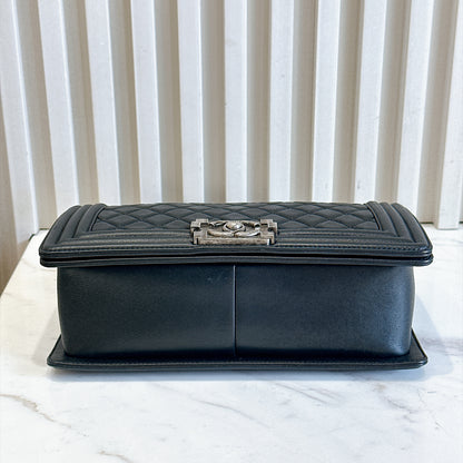 Chanel Boy Old Medium in Black Lambskin