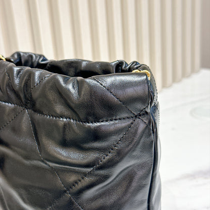 Chanel 22 Mini with Pearl Chain Black GHW