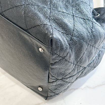 Chanel Glazed Calfskin On The Road Drawstring Bucket Bag