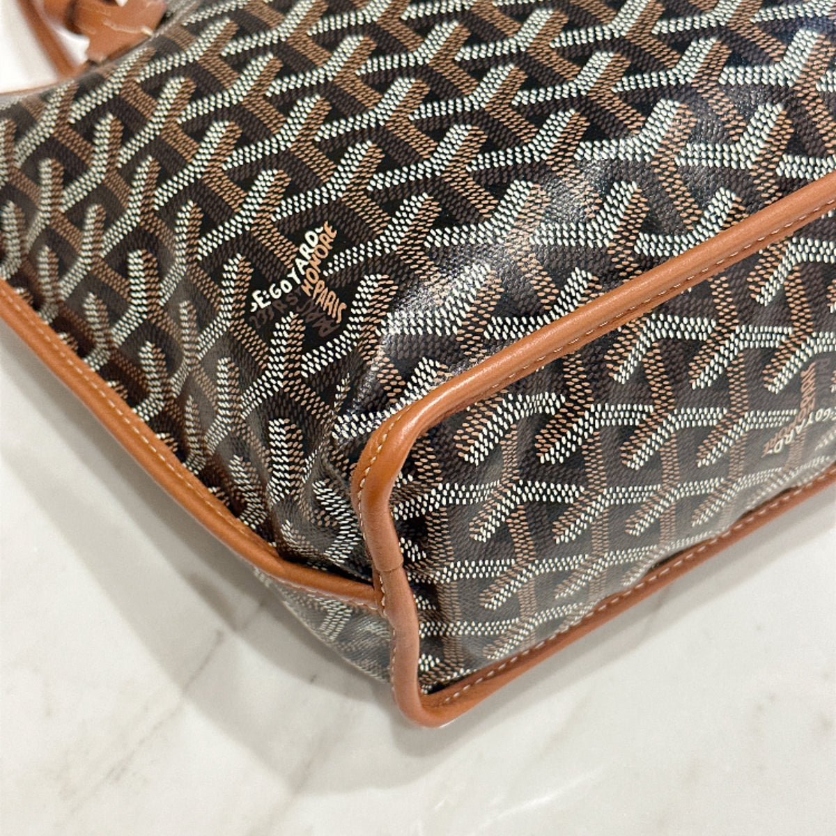 Goyard Mini Anjou in Black and Tan