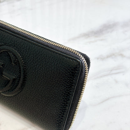 Gucci Soho Long Wallet in Black