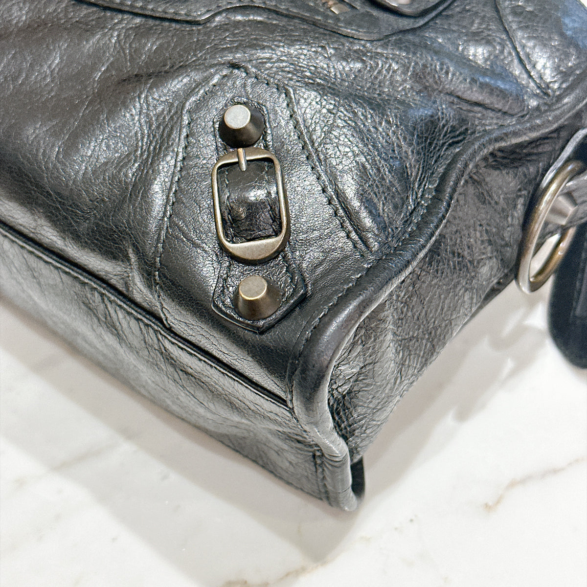Balenciaga Le City Mini In Black Arena Lambskin