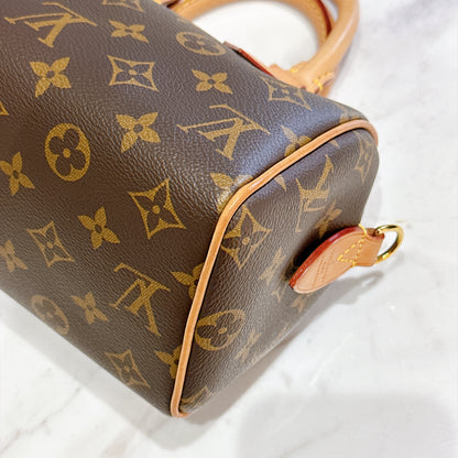 LV Monogram Speedy 20 in Beige Strap