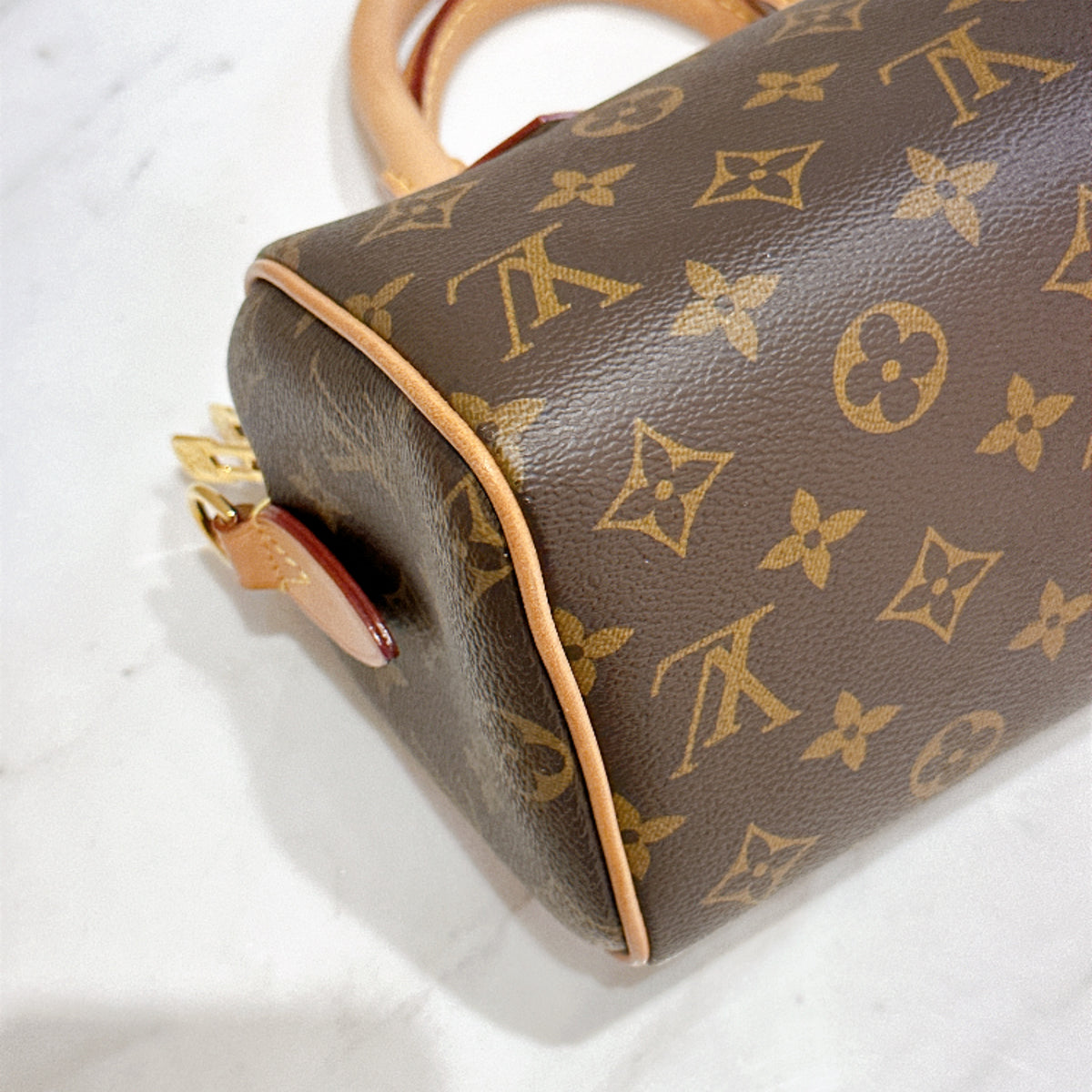 LV Monogram Speedy 20 in Beige Strap