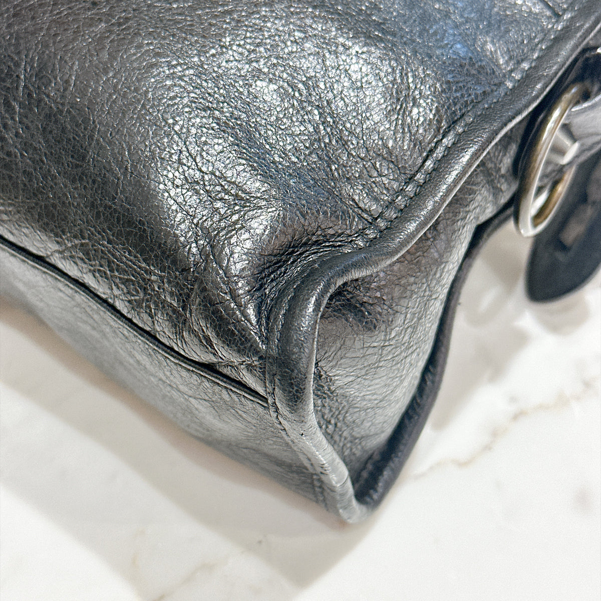 Balenciaga Le City Mini In Black Arena Lambskin