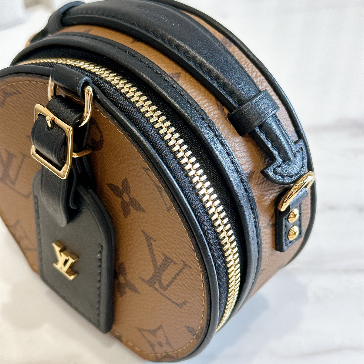 LV Mini Boite Chapeau in Reverse Monogram