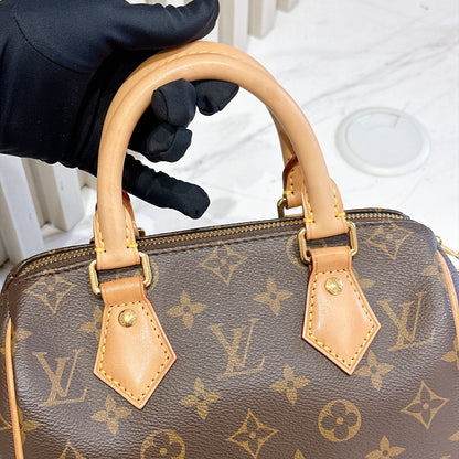 LV Monogram Speedy 20 in Beige Strap