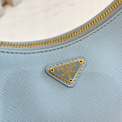 Prada 3 in 1 Hobo Bag in Blue Saffiano