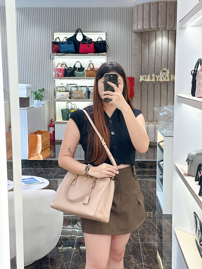 Prada Saffiano Gallieria Pink in Medium