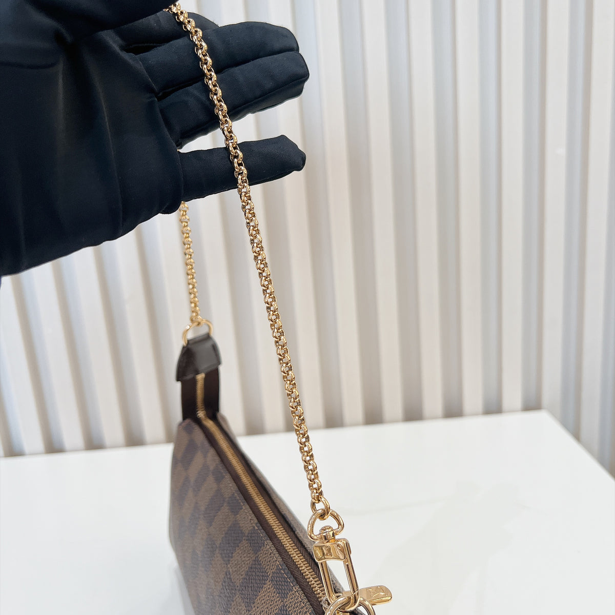 LV Damier Ebene Eva Clutch