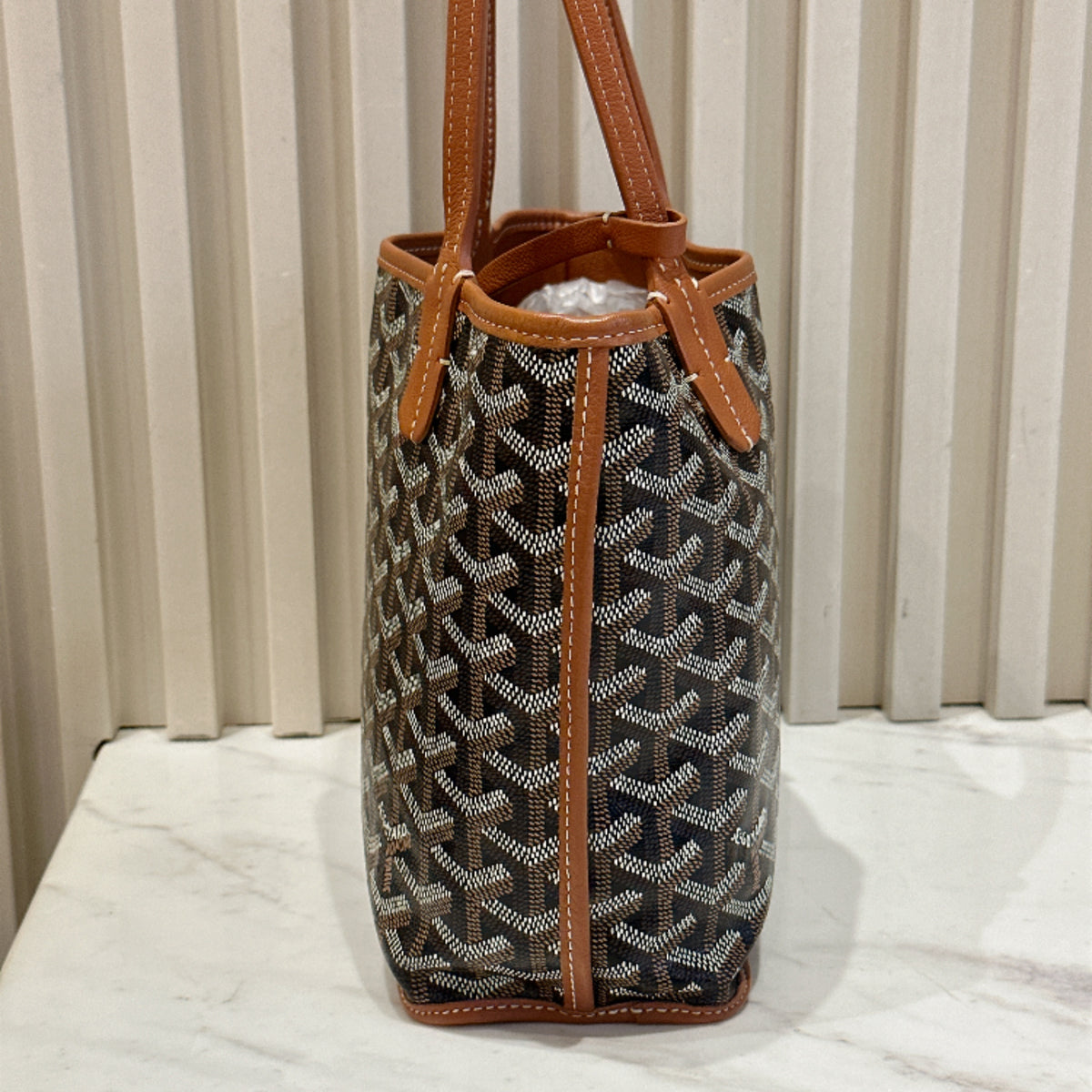 Goyard Mini Anjou in Black and Tan