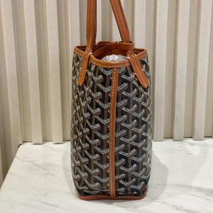 Goyard Mini Anjou in Black and Tan