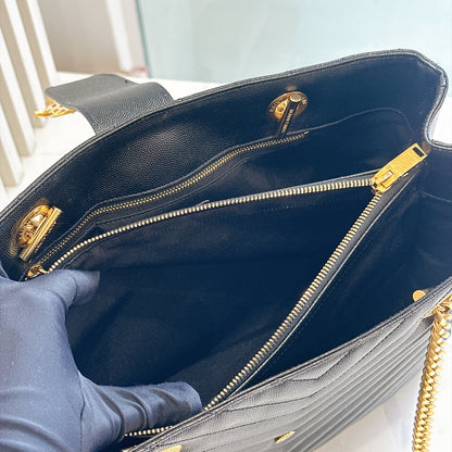 YSL Cassandre Tote in Black GHW