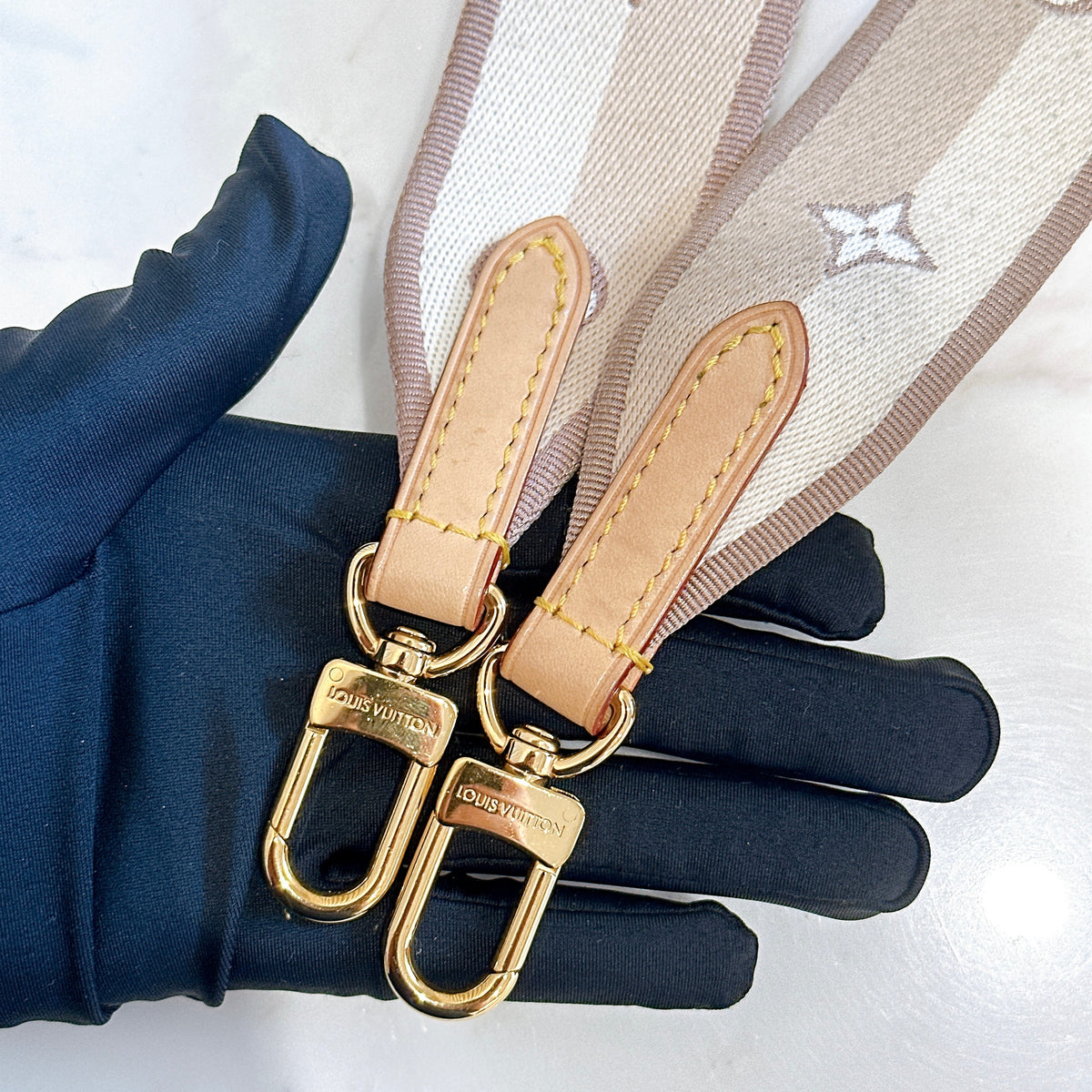 LV Monogram Speedy 20 in Beige Strap