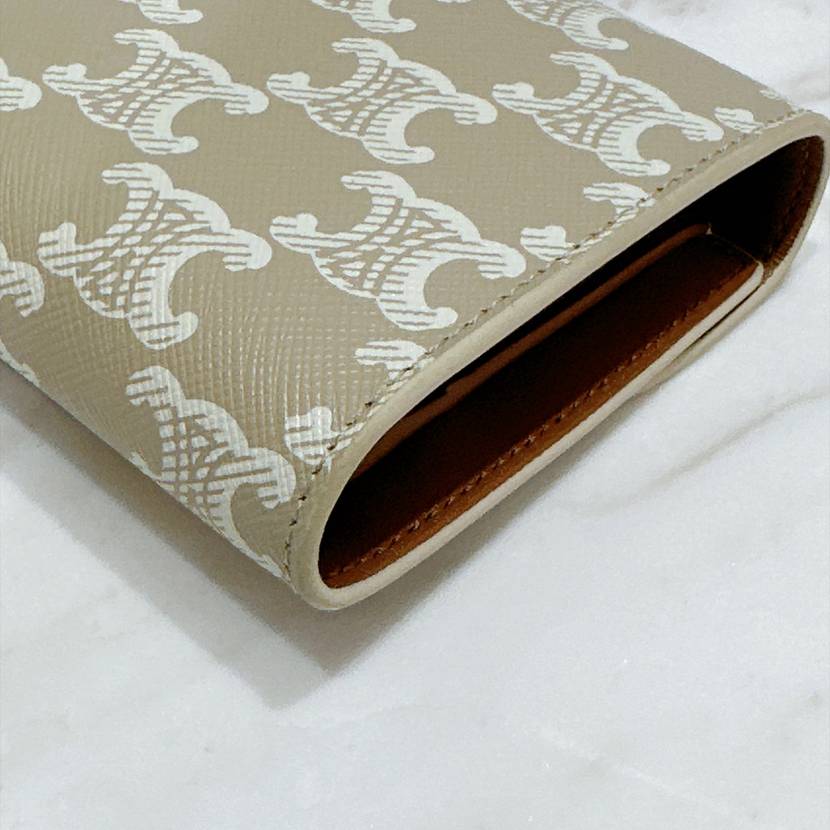 Celine Small Flap Wallet in Grege