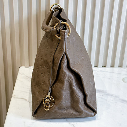 LV Artsy MM Monogram Empreinte Leather in Terre