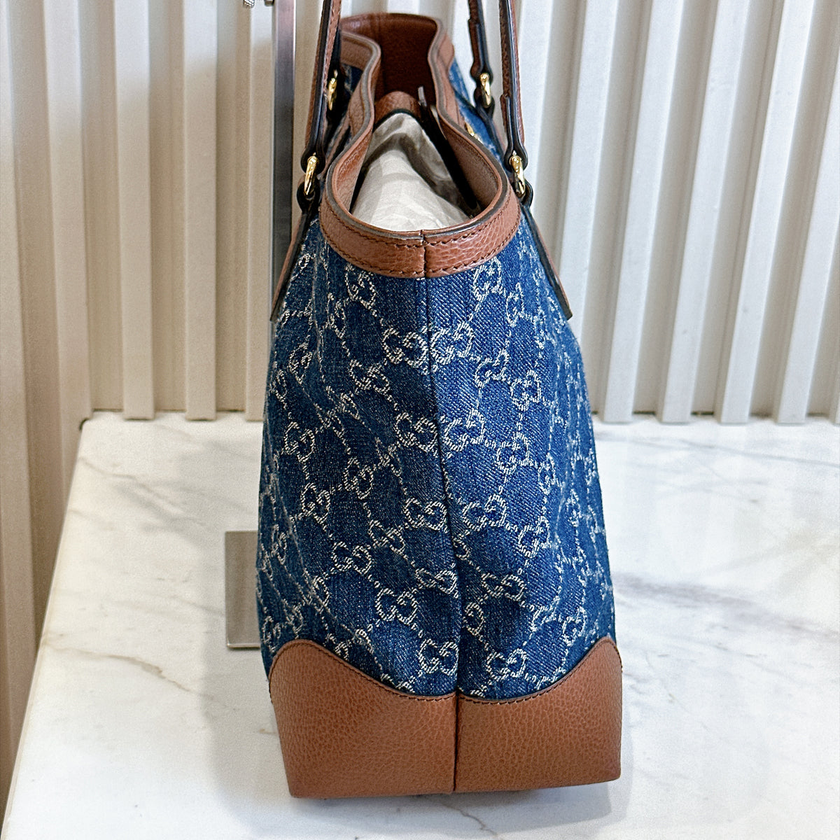 Gucci Ophidia Denim Tote Bag