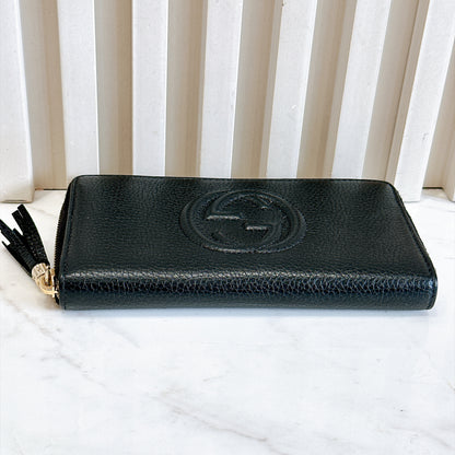 Gucci Soho Long Wallet in Black