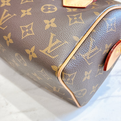 LV Monogram Speedy 20 in Beige Strap