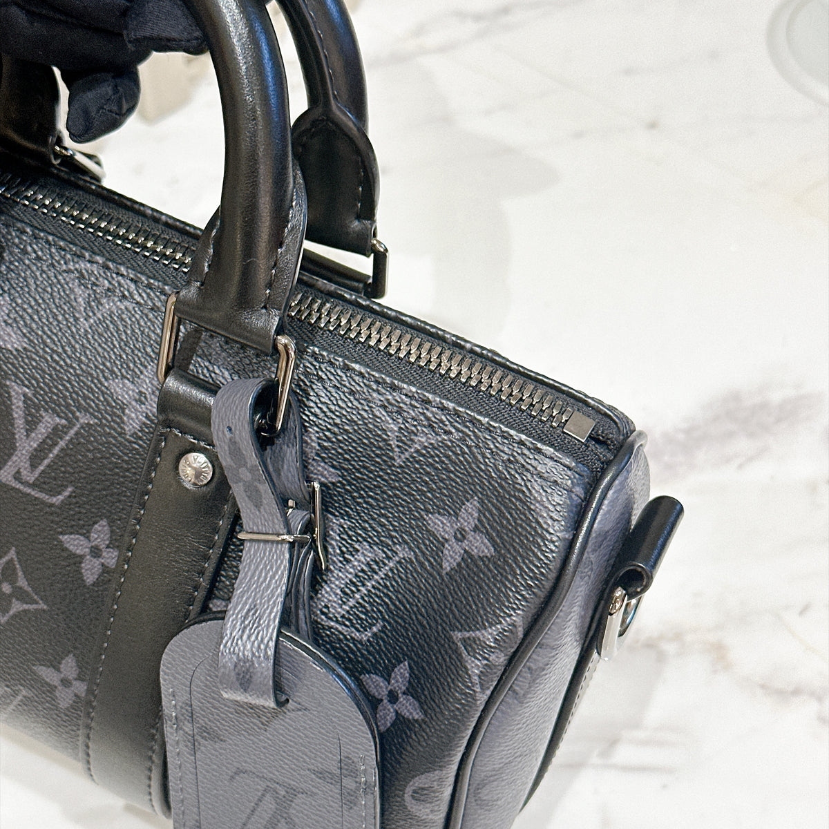 LV Keepall 25 in Monogram Eclipse