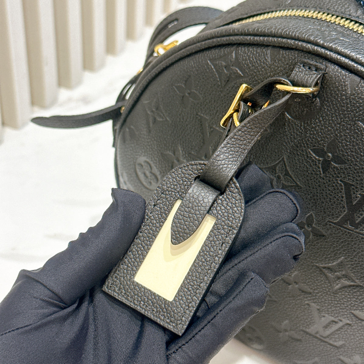 LV Boite Chapeau Souple MM in Black Empreinte