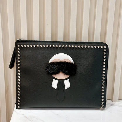 Fendi Karlito Flat Clutch Bag