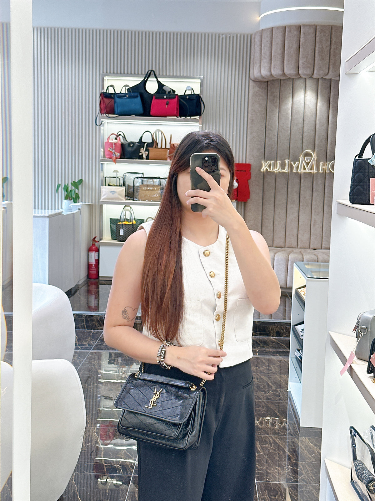 YSL Niki Baby in Black