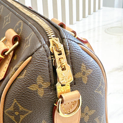 LV Monogram Speedy 20 in Beige Strap