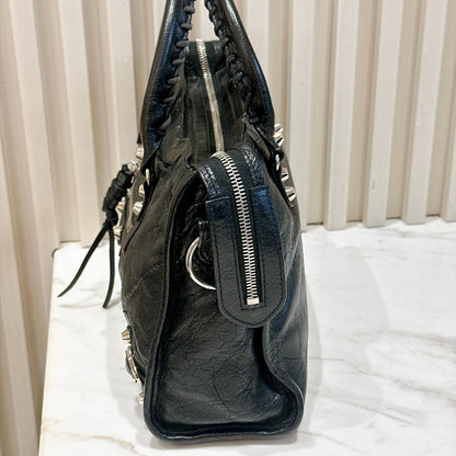 Balenciaga Le City Small In Black Arena Lambskin