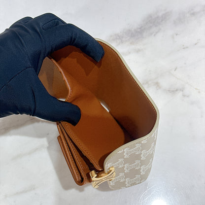Celine Small Flap Wallet in Grege