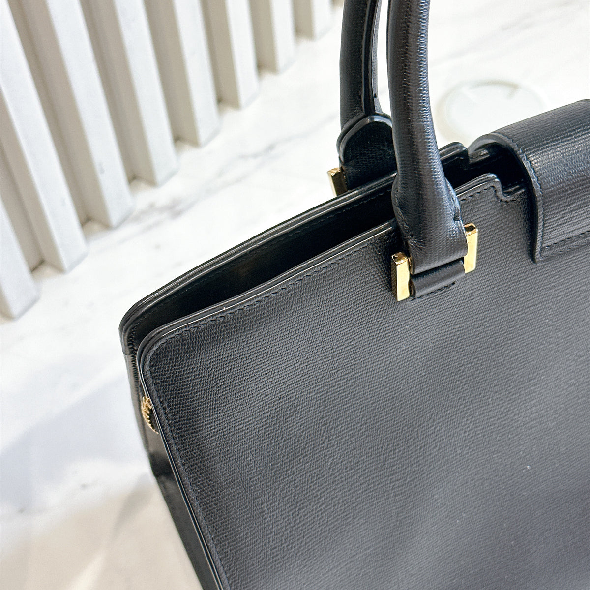YSL Cabas Chyc Satchel Black