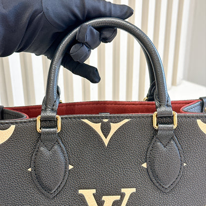 LV On The Go PM in Black/Creme