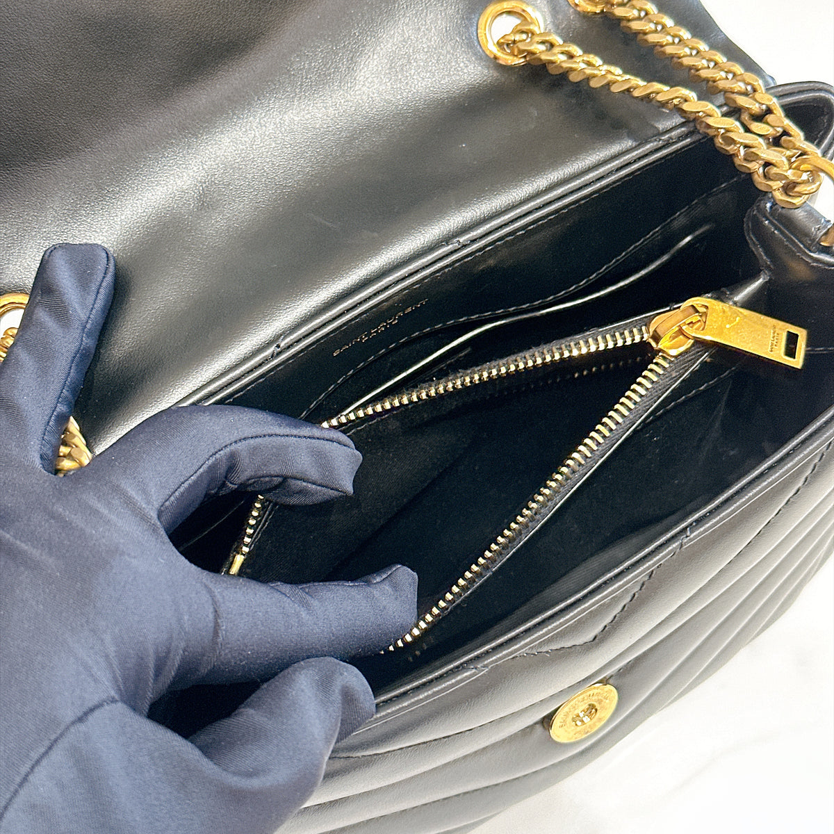 YSL Lou Lou Small in Black GHW